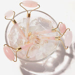 Kit Massagem Facial de Quartzo Rosa DUO