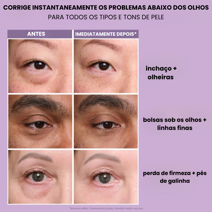 Firmador instantâneo para os olhos – Rejuvenesça em minutos e dure o dia todo