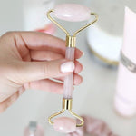 Kit Massagem Facial de Quartzo Rosa DUO