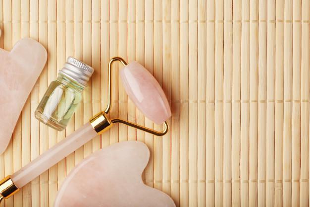 Kit Massagem Facial de Quartzo Rosa DUO