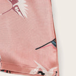 Conjunto de pijama de cetim com estampa tropical - Elfmaeve