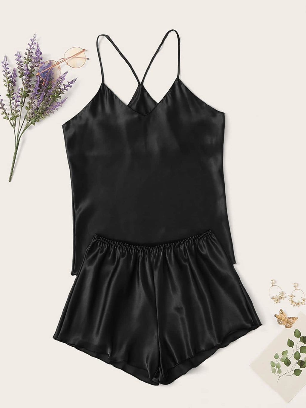 Conjunto de pijama de cetim Paris - Elfmaeve
