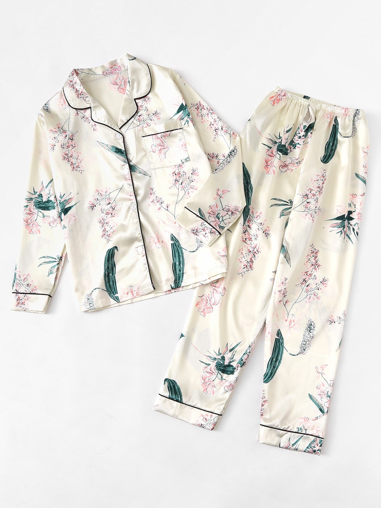 Conjunto de pijama floral 7pcs - Elfmaeve