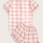 Conjunto de pijama com estampa xadrez - Elfmaeve