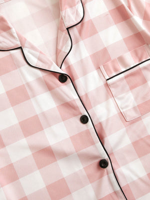 Conjunto de pijama com estampa xadrez - Elfmaeve