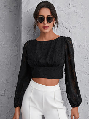 Blusa elegante feminina com costas abertas - Elfmaeve
