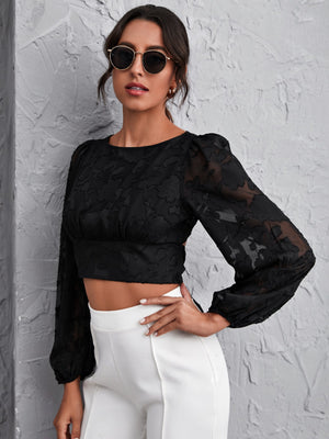 Blusa elegante feminina com costas abertas - Elfmaeve