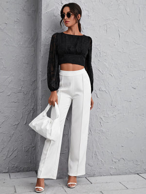 Blusa elegante feminina com costas abertas - Elfmaeve