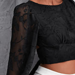 Blusa elegante feminina com costas abertas - Elfmaeve