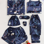 Conjunto de pijama de cetim- 7pcs - Elfmaeve