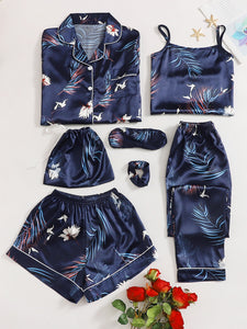 Conjunto de pijama de cetim- 7pcs - Elfmaeve