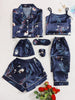 Conjunto de pijama de cetim- 7pcs - Elfmaeve