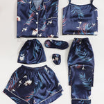 Conjunto de pijama de cetim- 7pcs - Elfmaeve