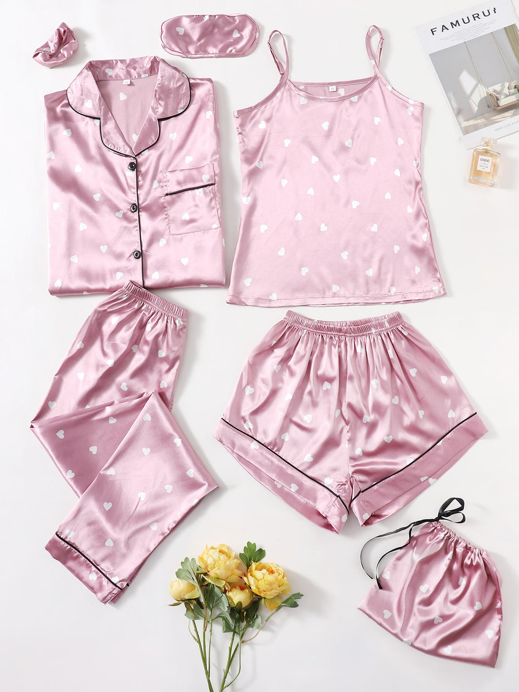 Conjunto de Pijama de Cetim Elfmaeve - Elfmaeve