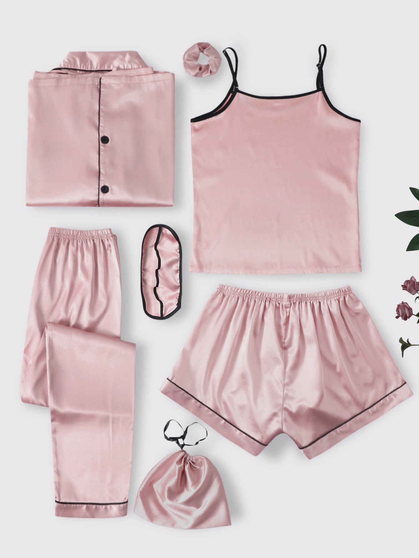 Conjunto de pijama de cetim Elfmaeve - Elfmaeve