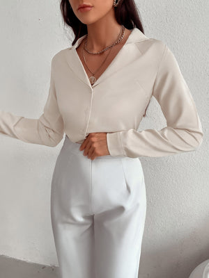 Camisa elegante com botão - Elfmaeve