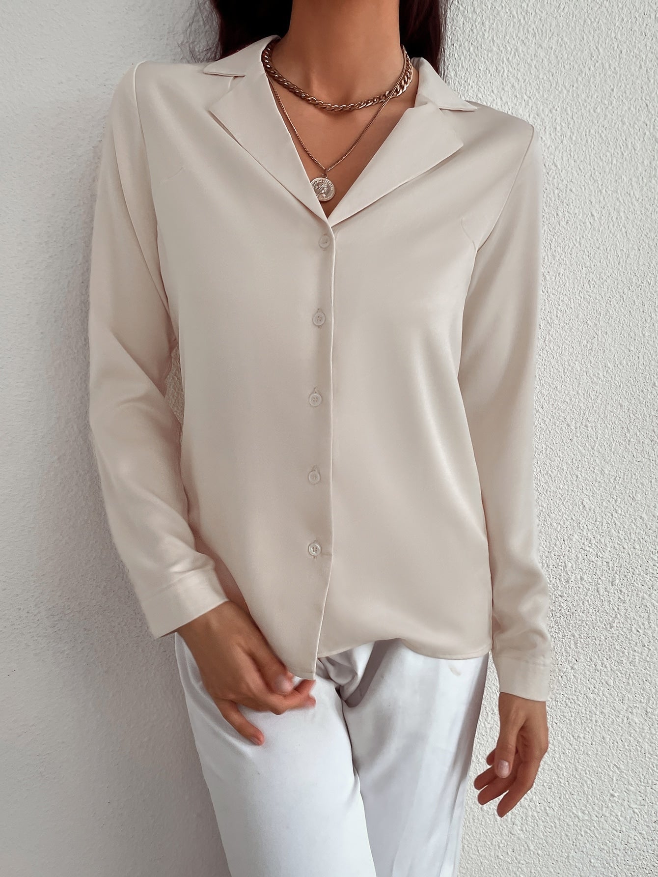 Camisa elegante com botão - Elfmaeve