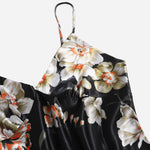 Conjunto de pijama de cetim floral - 5 peças - Elfmaeve