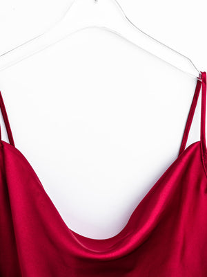Conjunto de pijama de cetim rubi - Elfmaeve