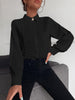 Camisa feminina com laço e manga longa - Elfmaeve