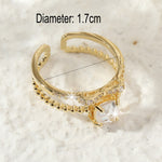 Anel banhado a ouro com pedras - Elfmaeve