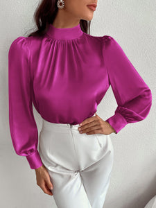 Camisa feminina elegante manga longa - Elfmaeve