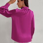 Camisa feminina elegante manga longa - Elfmaeve