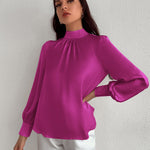 Camisa feminina elegante manga longa - Elfmaeve