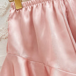 Conjunto de Pijama de Cetim com Amarração Frontal - Elfmaeve