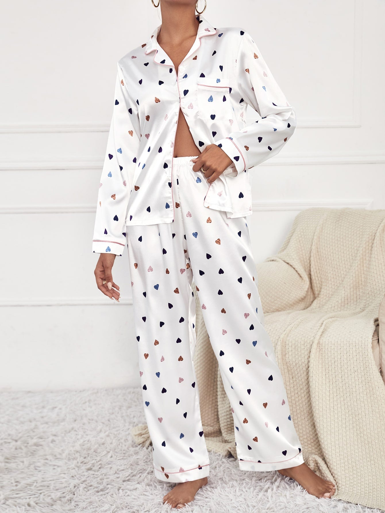 Conjunto de pijama de coração - Elfmaeve
