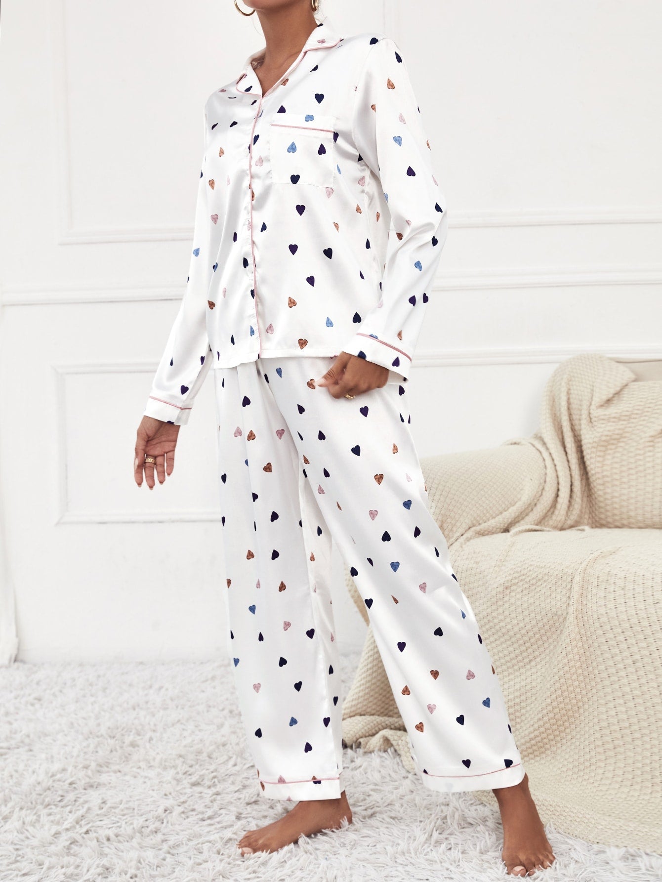 Conjunto de pijama de coração - Elfmaeve