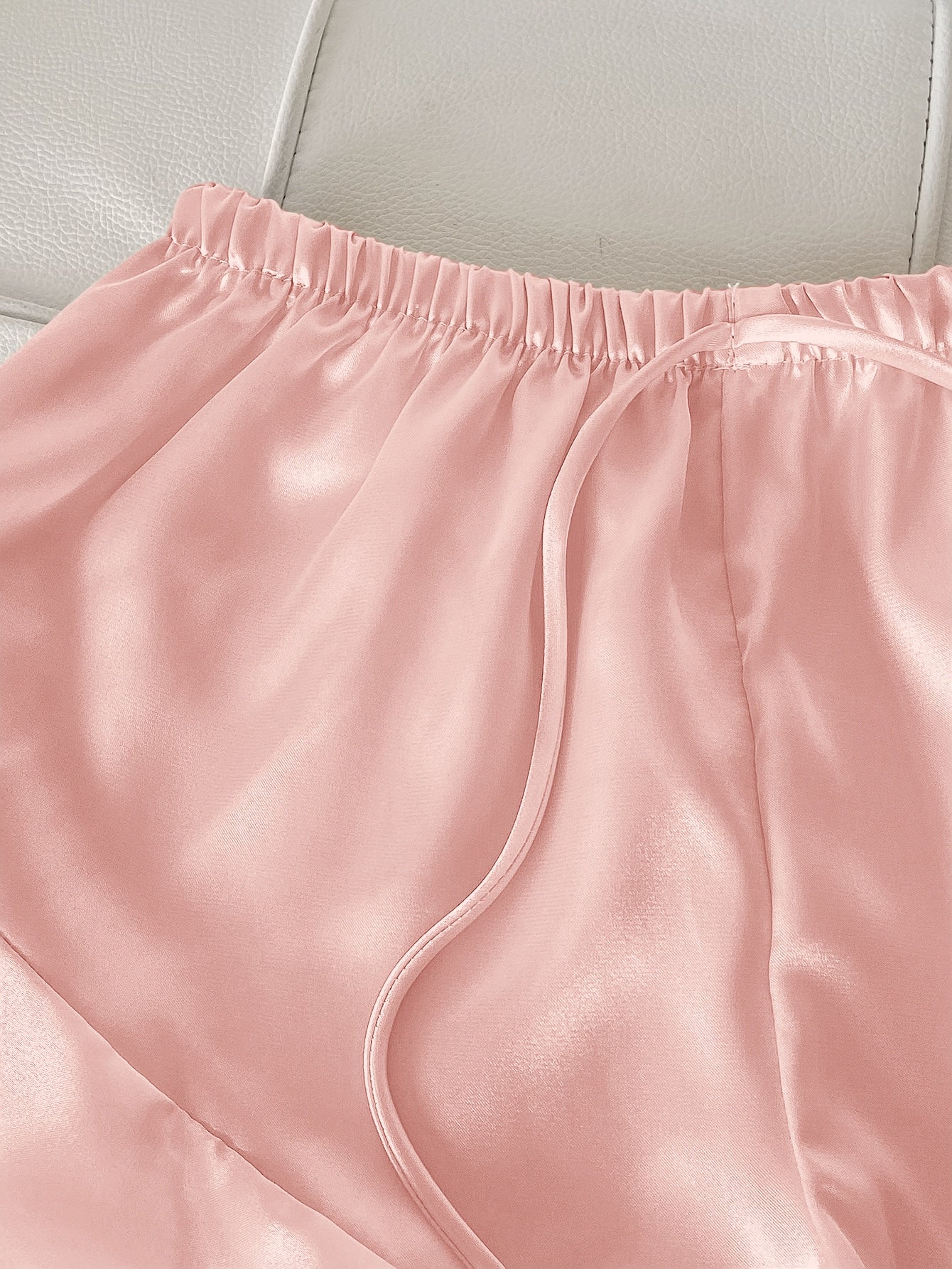 Conjunto de pijama de Cetim com babado - Elfmaeve