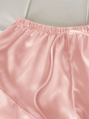 Conjunto de pijama de Cetim com babado - Elfmaeve