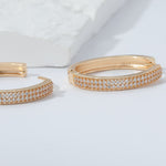 Brincos de argola banhado a ouro - Elfmaeve