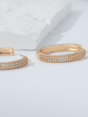 Brincos de argola banhado a ouro - Elfmaeve