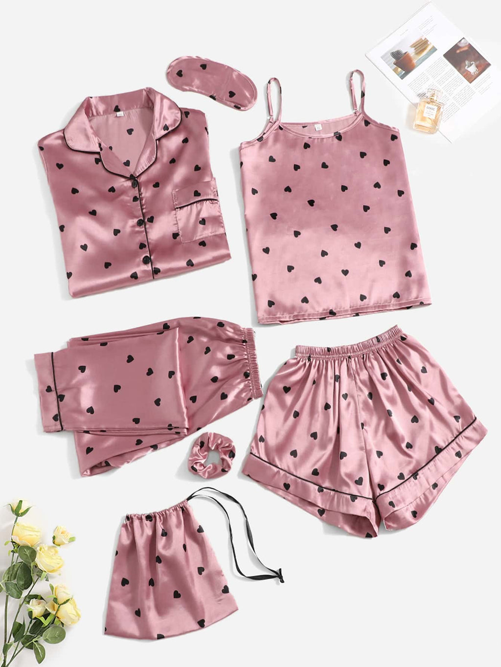 Conjunto de pijama de cetim - Elfmaeve