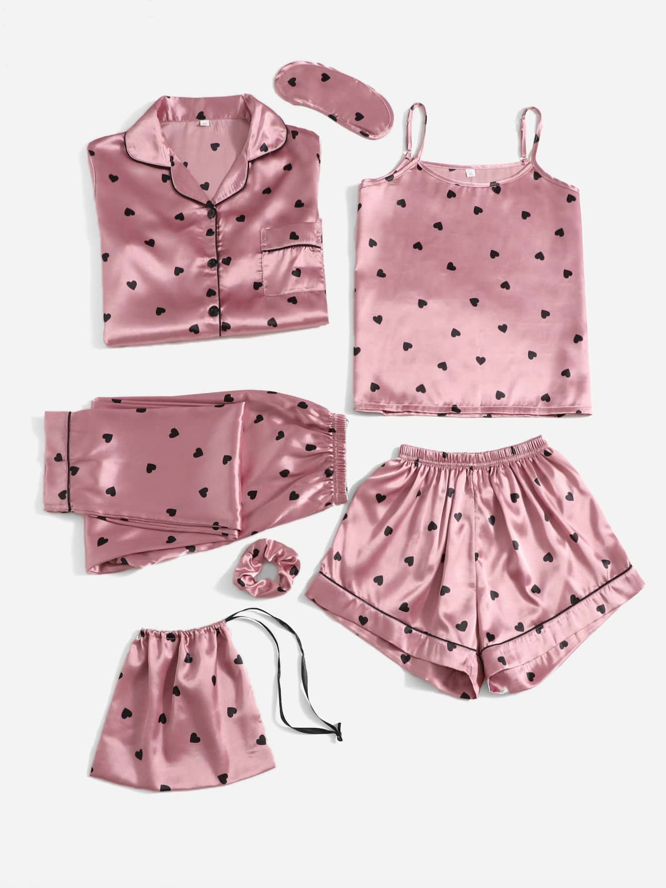 Conjunto de pijama de cetim - Elfmaeve