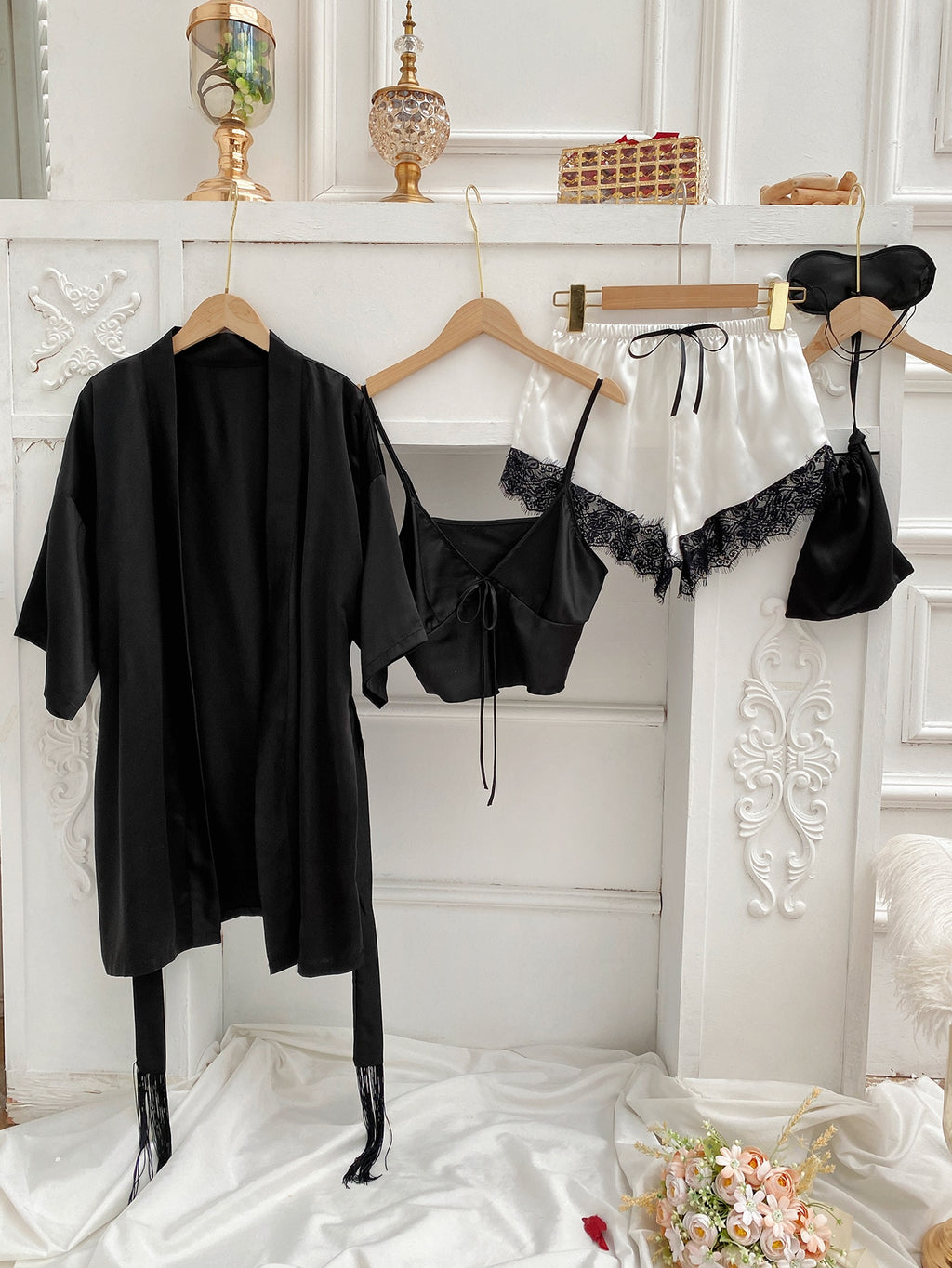 Conjunto de pijama de cetim luxury - Elfmaeve