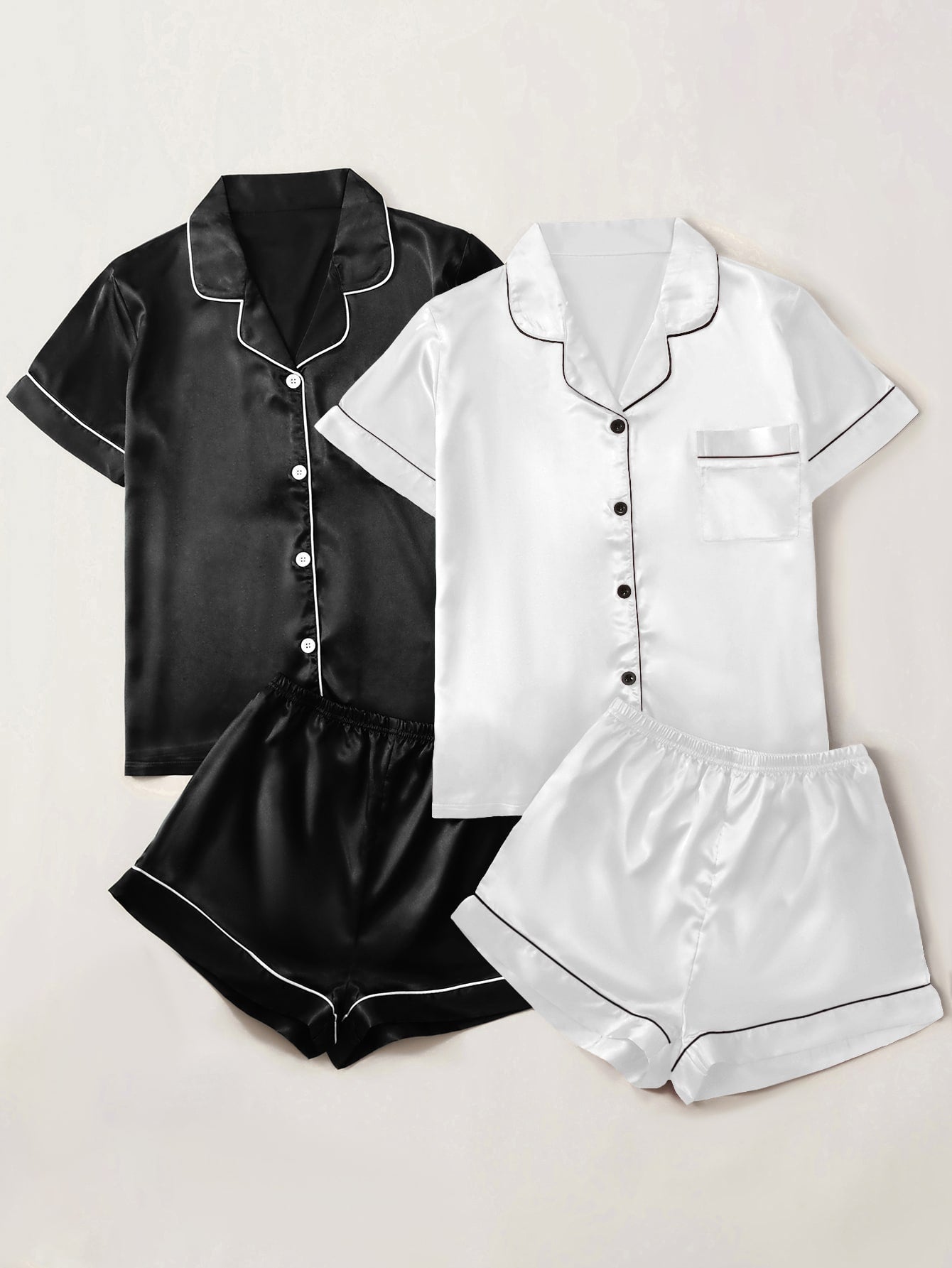 Conjunto 2 Pijamas de Cetim Elfmaeve - Elfmaeve