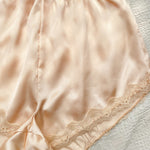 Conjunto de pijama de cetim champagne - Elfmaeve