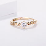 Anel banhado a ouro com Pedra Paris - Elfmaeve
