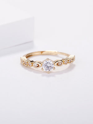 Anel banhado a ouro com Pedra Paris - Elfmaeve