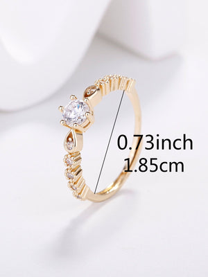 Anel banhado a ouro com Pedra Paris - Elfmaeve