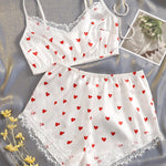 Conjunto de pijama com estampa de corações - Elfmaeve