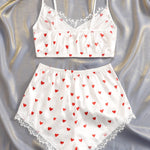Conjunto de pijama com estampa de corações - Elfmaeve