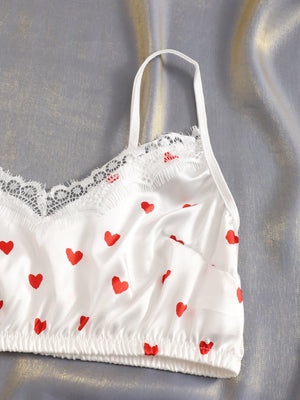 Conjunto de pijama com estampa de corações - Elfmaeve