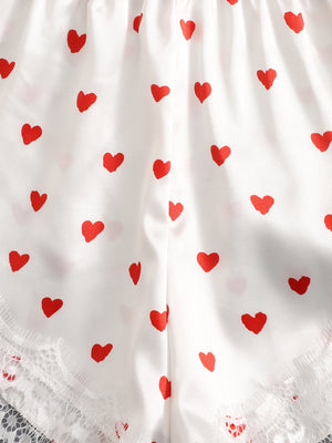Conjunto de pijama com estampa de corações - Elfmaeve