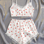 Conjunto de pijama com estampa de corações - Elfmaeve