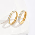 Kit anéis - banhado a ouro com strass - Elfmaeve