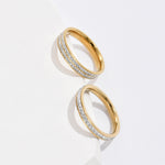 Kit anéis - banhado a ouro com strass - Elfmaeve